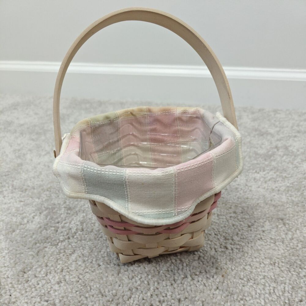 Vintage Longaberger 2001 Horizon of Hope basket with Liner and Plastic Protector